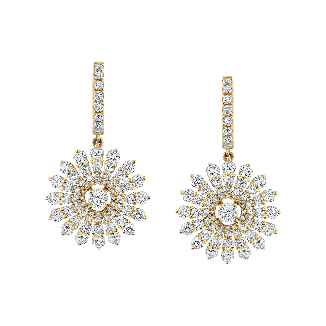 deBoulle Collection Daisy Earrings in Yellow Gold