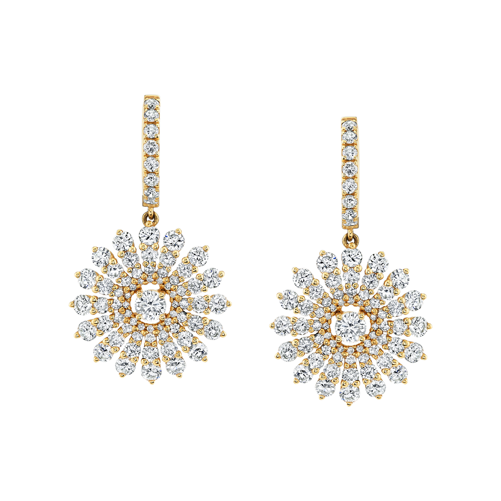 deBoulle Collection Daisy Earrings in Yellow Gold
