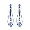 deBoulle Collection Sapphire Drop Earrings in White Gold