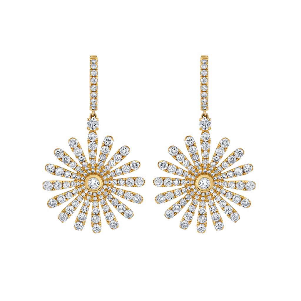deBoulle Collection Daisy Earrings in Yellow Gold