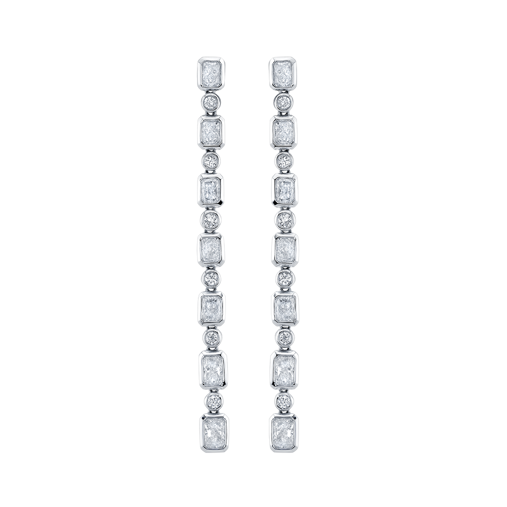 deBoulle Collection Radiant Drop Diamond Earrings