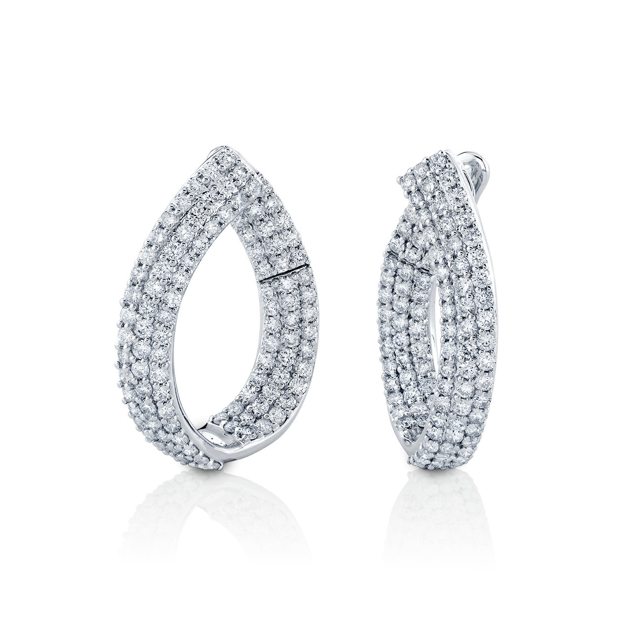 deBoulle Collection Pavé Set InsideOut Hoops