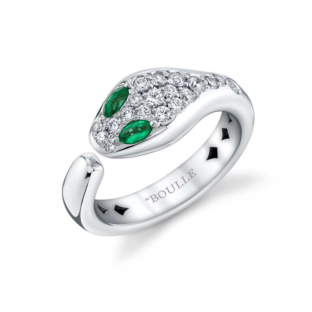 deBoulle Collection Serpentine Wrap Emerald Ring