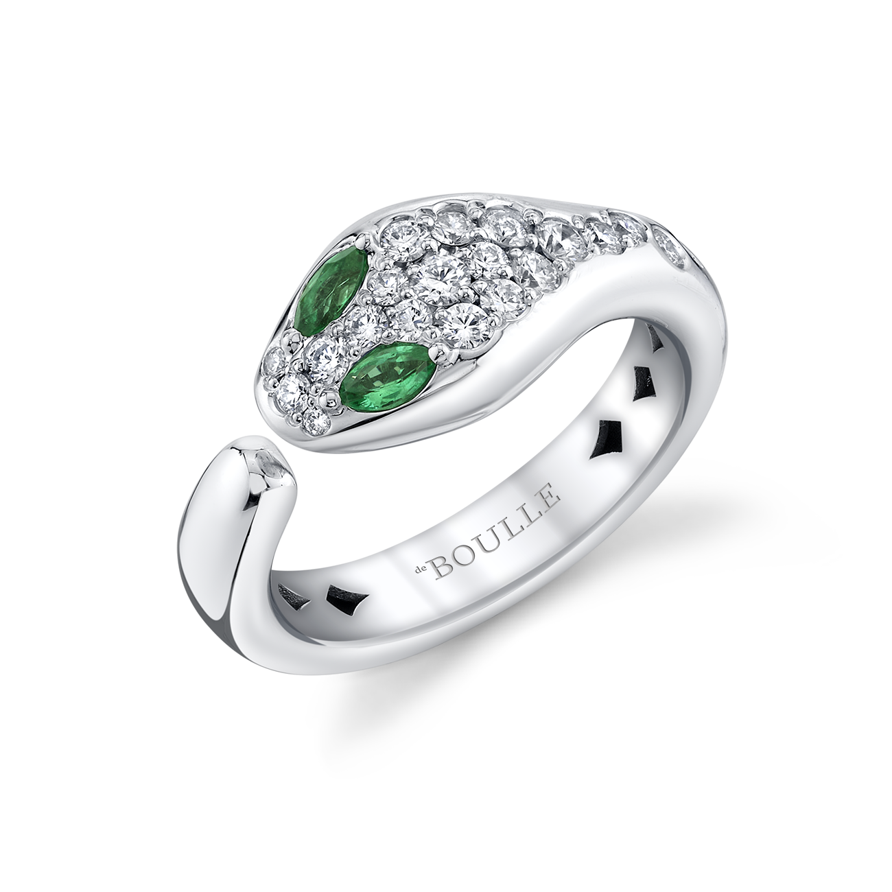 deBoulle Collection Serpentine Wrap Emerald Ring