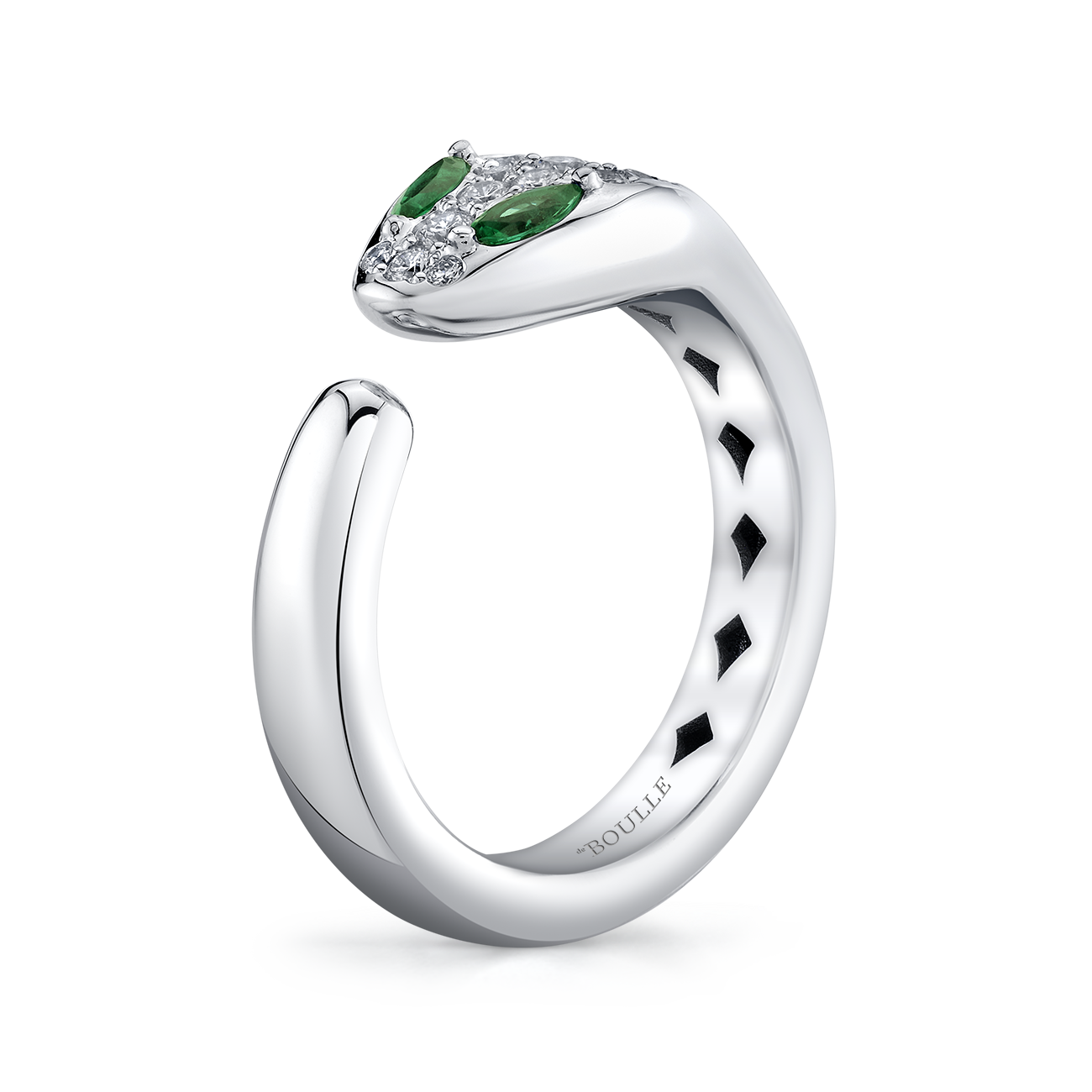 deBoulle Collection Serpentine Wrap Emerald Ring