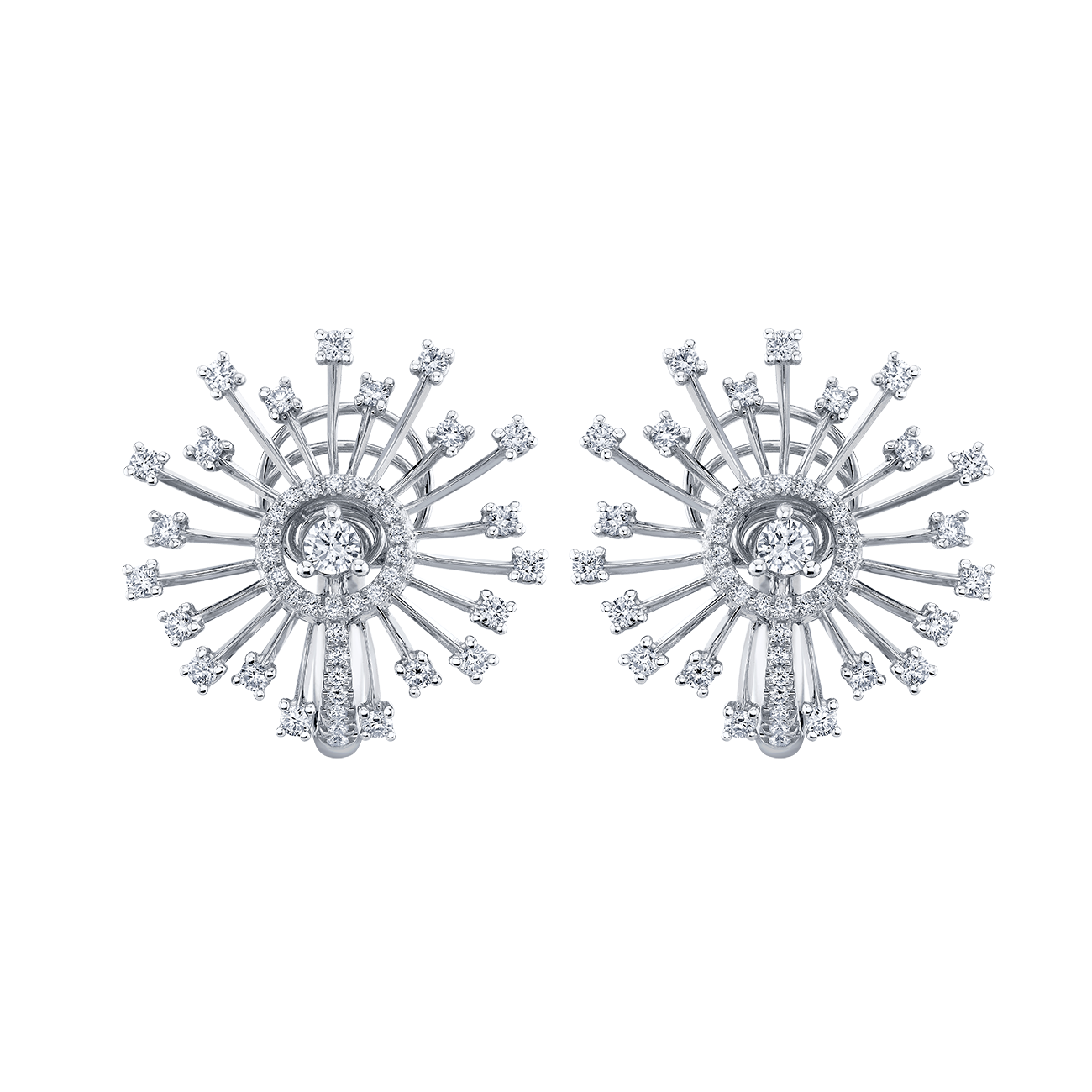 deBoulle Collection Sparkler Earrings in White Gold