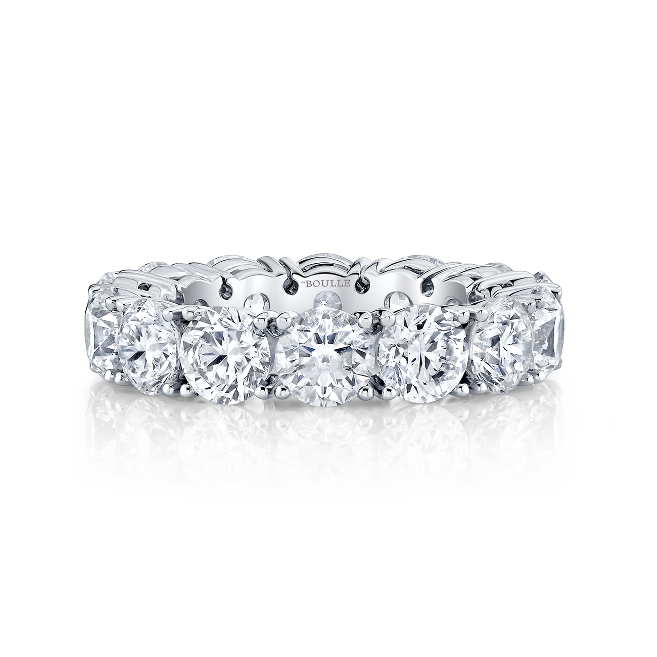 deBoulle Bridal Collection Round Eternity Band in White Gold