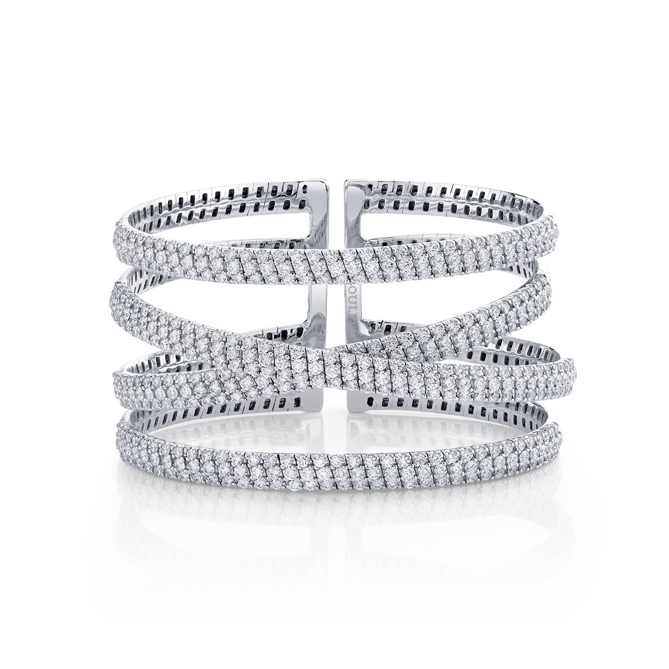 deBoulle Collection Crossover Pavé Diamond Cuff