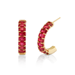 deBoulle Collection Ruby Hoop Earrings