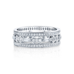 deBoulle Collection Stacked Grace Ring in White Gold