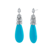 deBoulle High Jewelry Sleeping Beauty Turquoise Drop Earrings