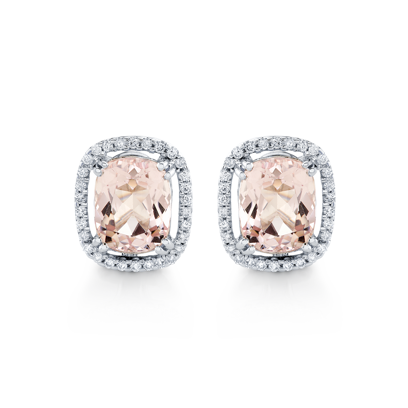 deBoulle Collection Morganite and Diamond Earrings