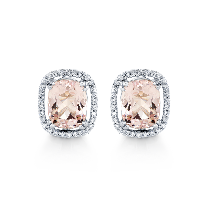 deBoulle Collection Morganite and Diamond Earrings