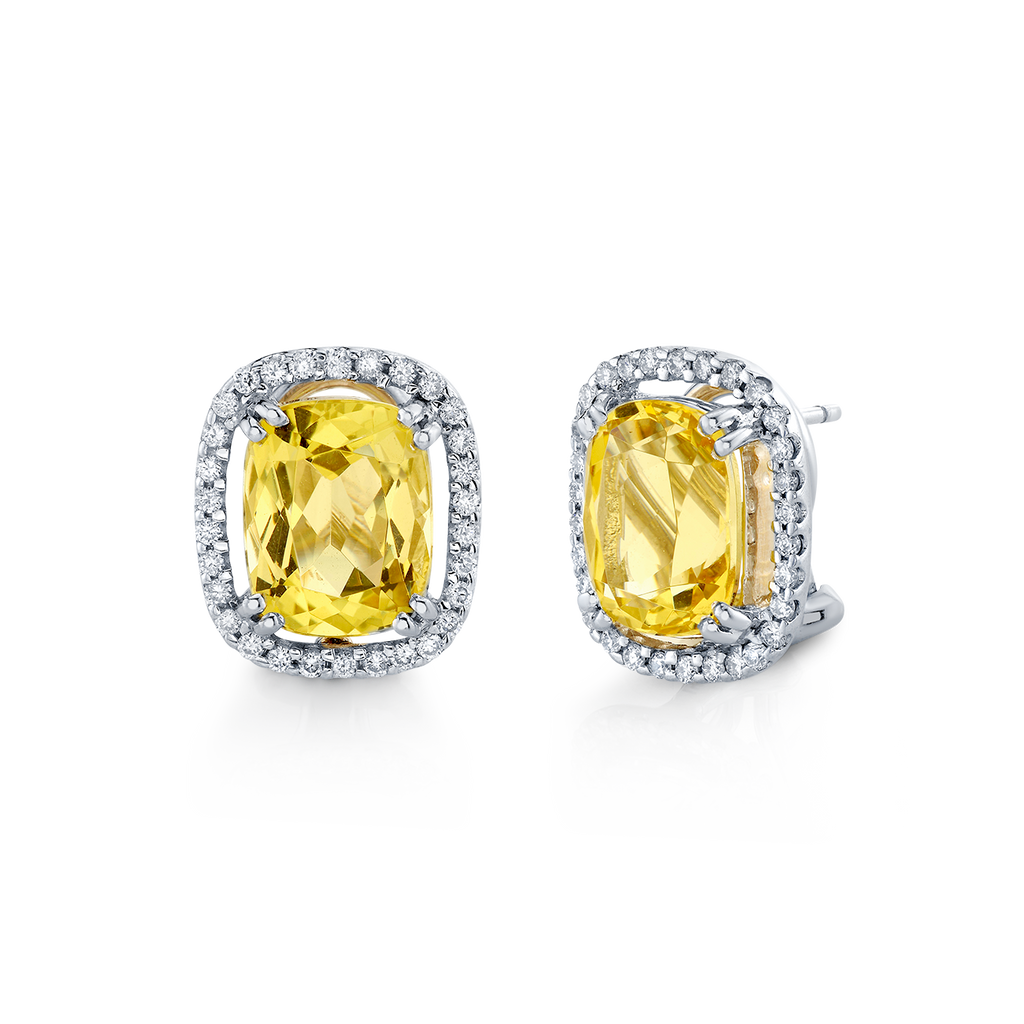 deBoulle Collection Heliodor and Diamond Earrings