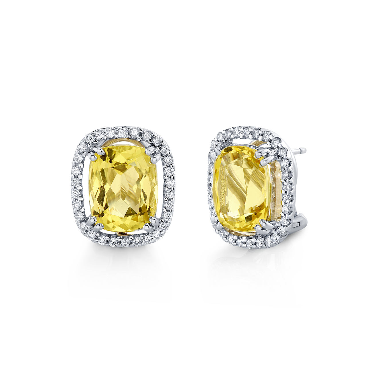 deBoulle Collection Heliodor and Diamond Earrings