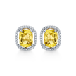 deBoulle Collection Heliodor and Diamond Earrings