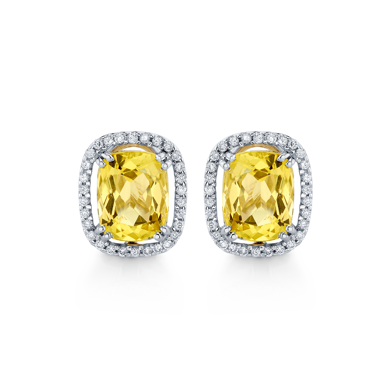 deBoulle Collection Heliodor and Diamond Earrings