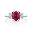 deBoulle High Jewelry Diamond Oval Ruby Ring