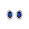 deBoulle Collection Oval Sapphire and Diamond Earrings
