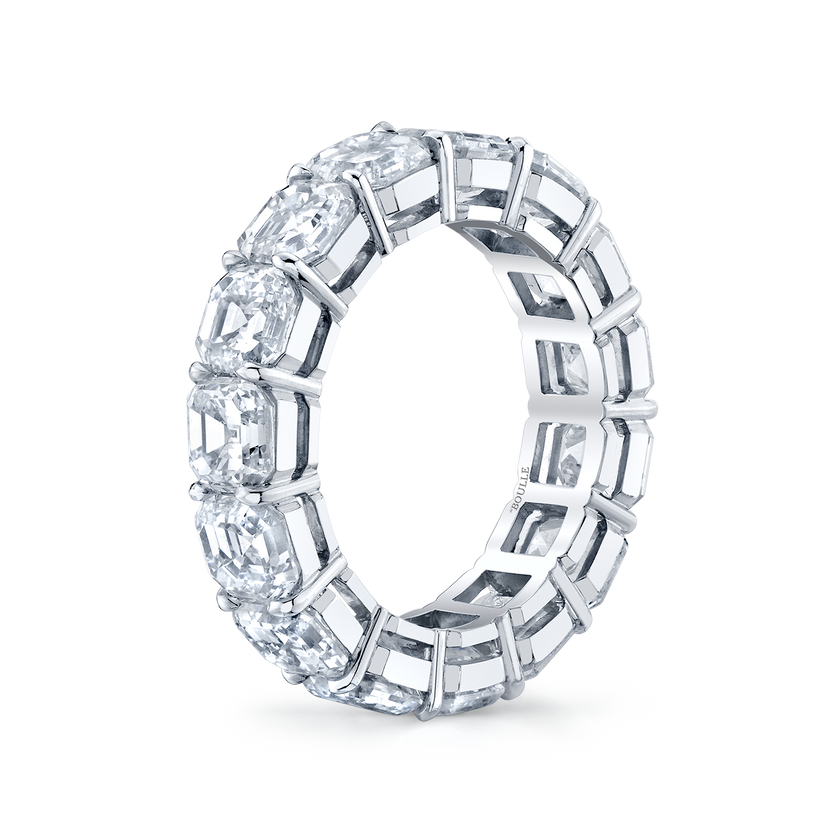 deBoulle Bridal Collection Eternity Band with Asscher Cut Diamonds