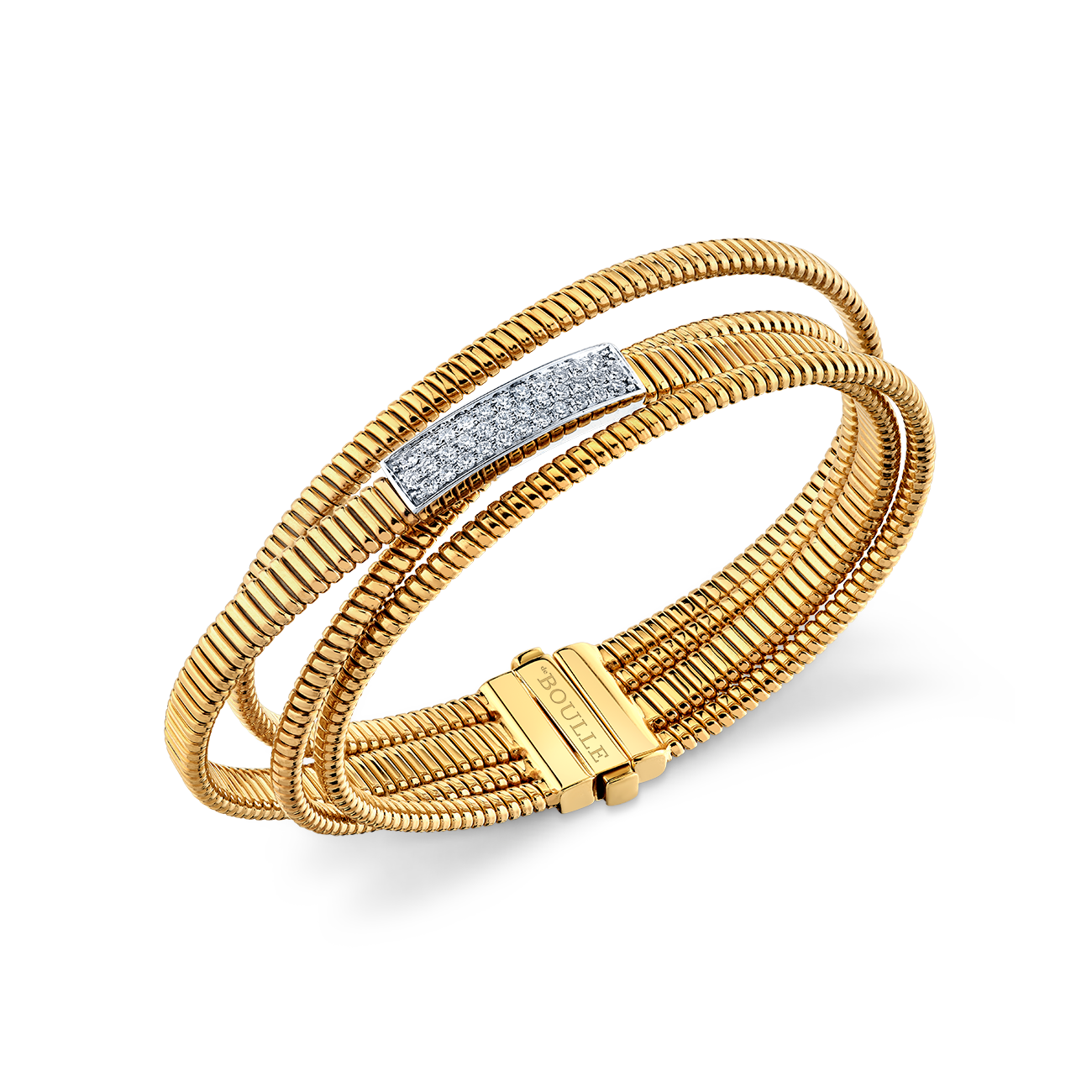 deBoulle Collection Tubogas Crossover Bracelet in Yellow Gold