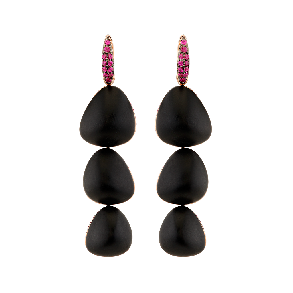 deBoulle Collection Onyx Peek A Boo Dangle Earrings