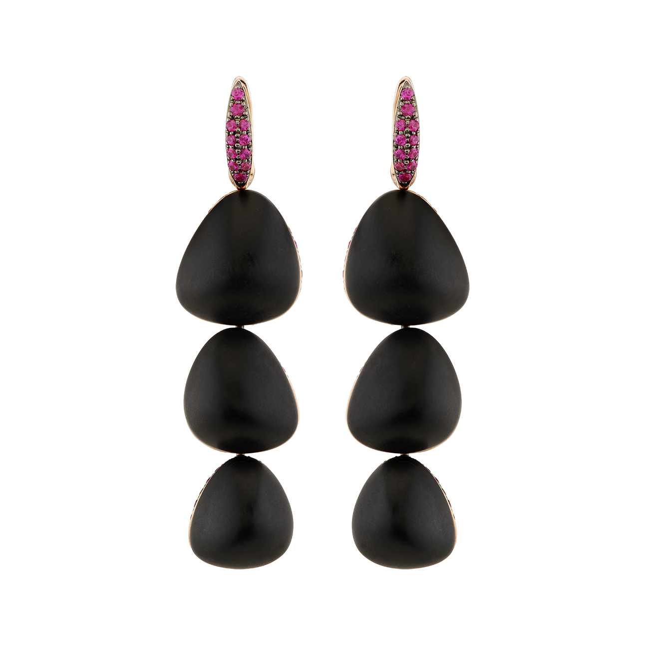 deBoulle Collection Onyx Peek A Boo Dangle Earrings