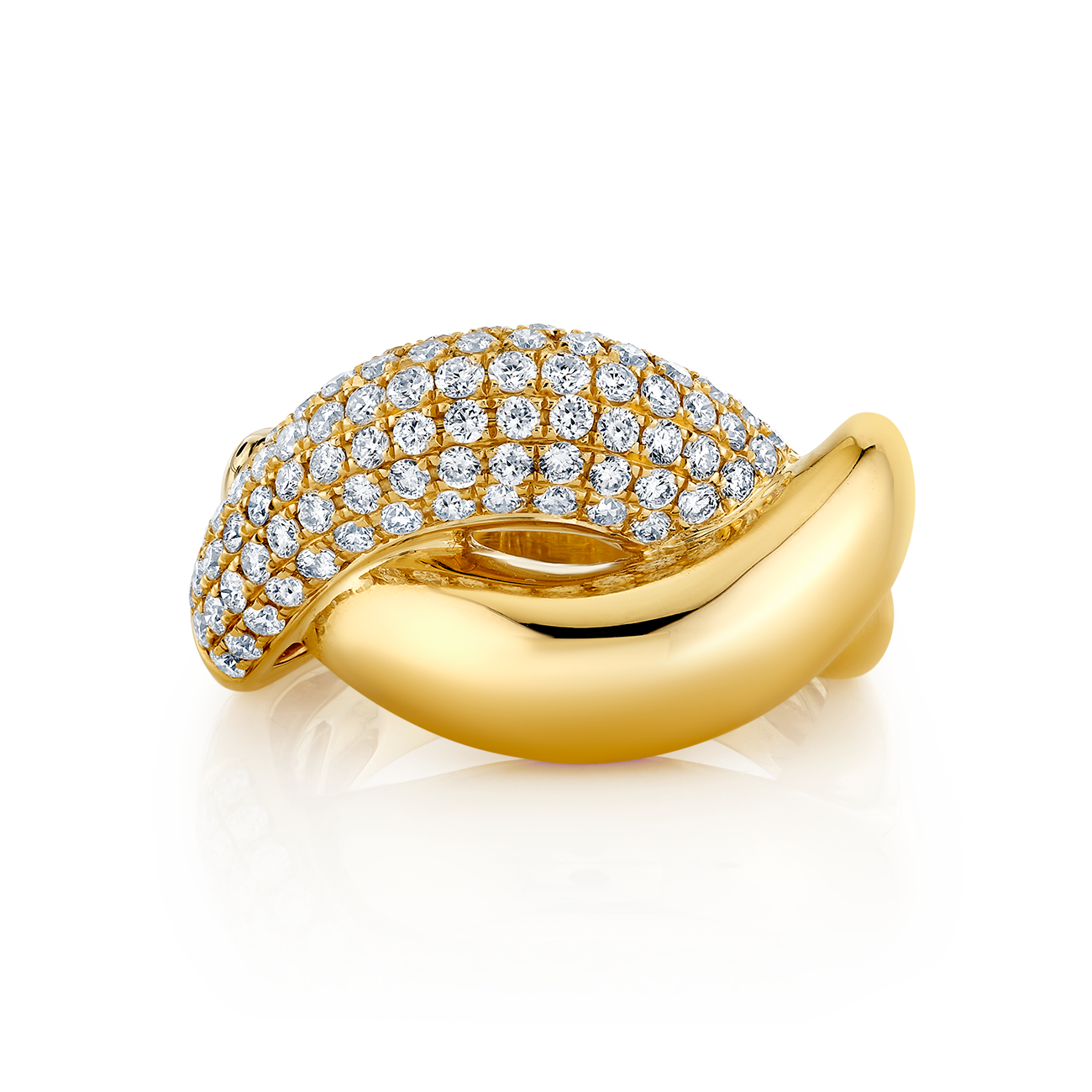 deBoulle Collection Continuum Crossover Diamond Ring in Yellow Gold