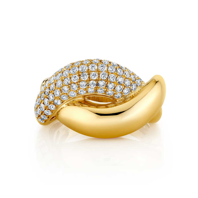deBoulle Collection Continuum Crossover Diamond Ring in Yellow Gold