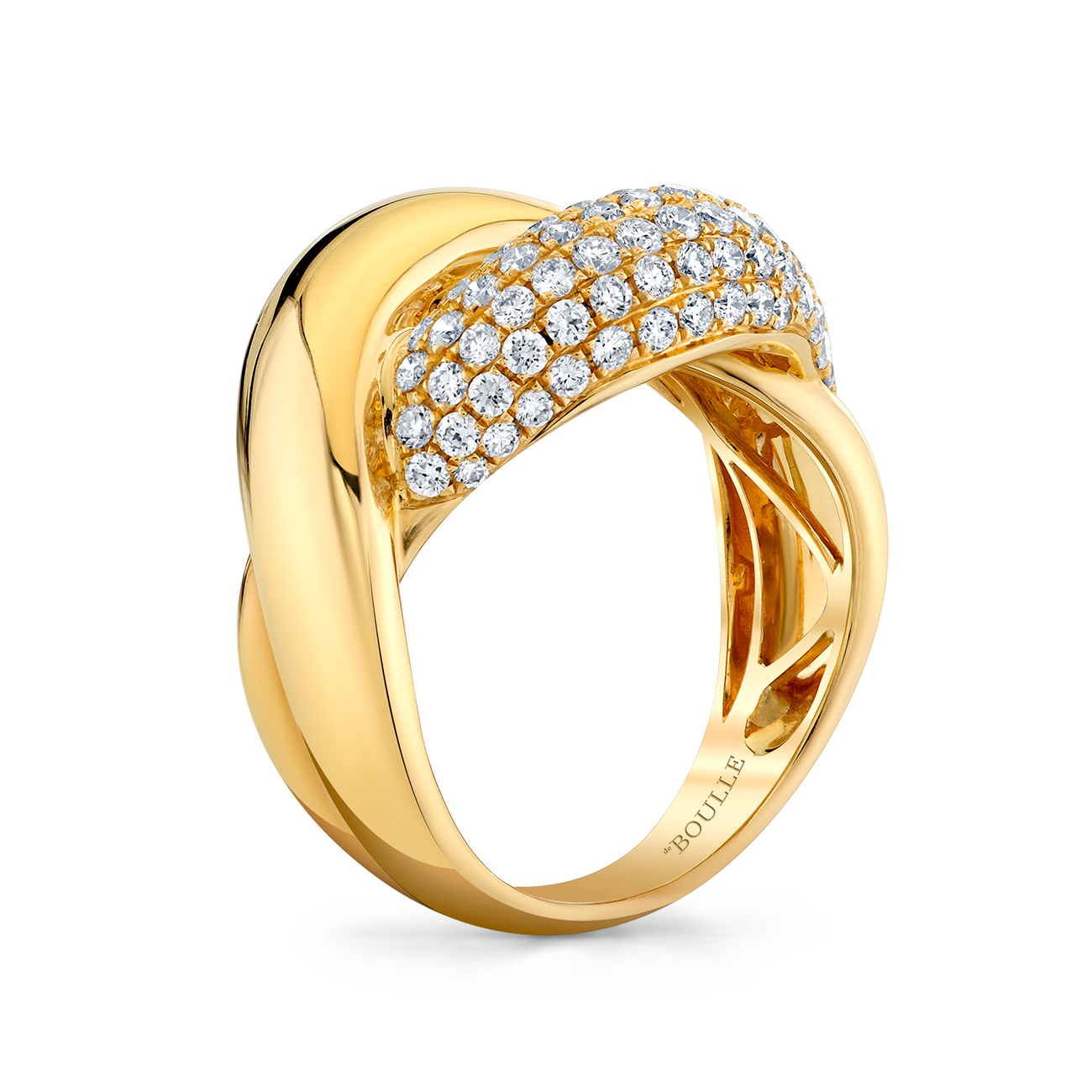deBoulle Collection Continuum Crossover Diamond Ring in Yellow Gold