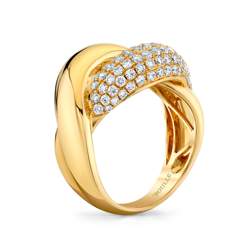deBoulle Collection Continuum Crossover Diamond Ring in Yellow Gold