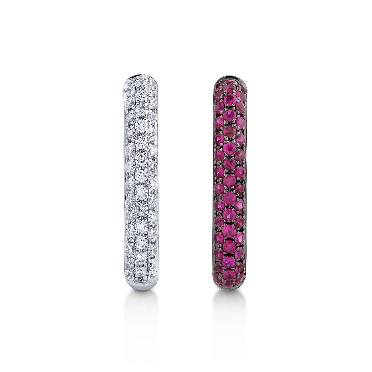 deBoulle Collection Reversible Diamond and Ruby Earrings