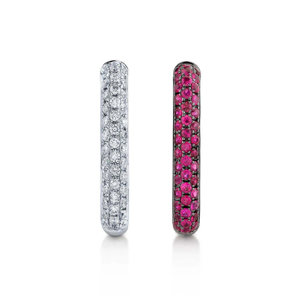 deBoulle Collection Reversible Diamond and Ruby Earrings