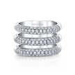deBoulle Collection Triple Stacked Diamond Bands