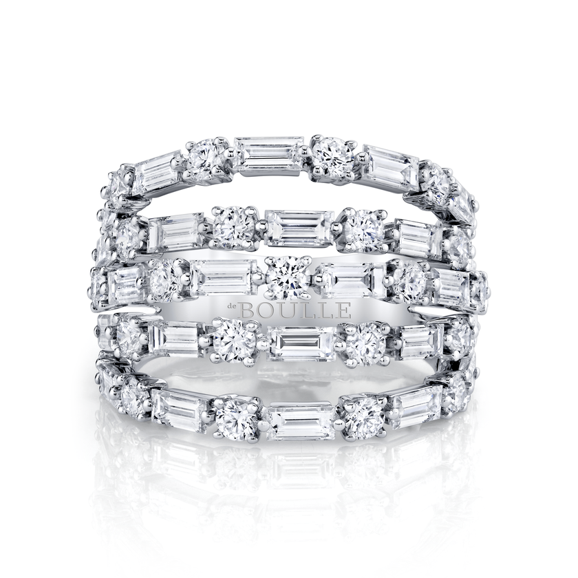 deBoulle Collection Diamond Five Row RIng