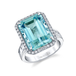 deBoulle Collection Aquamarine and Diamond Ring