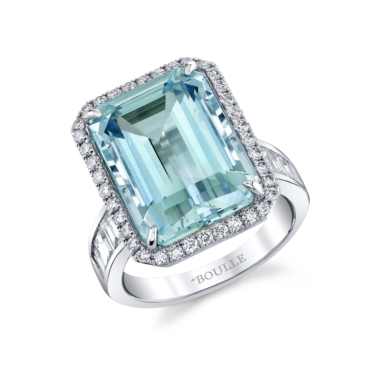 deBoulle Collection Aquamarine and Diamond Ring
