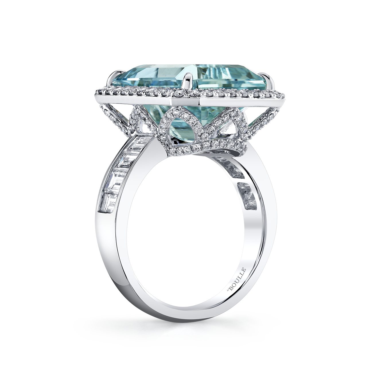 deBoulle Collection Aquamarine and Diamond Ring