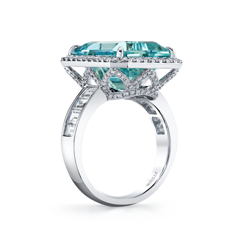 deBoulle Collection Aquamarine and Diamond Ring