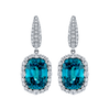 deBoulle Collection Blue Zircon Diamond Drop Earrings