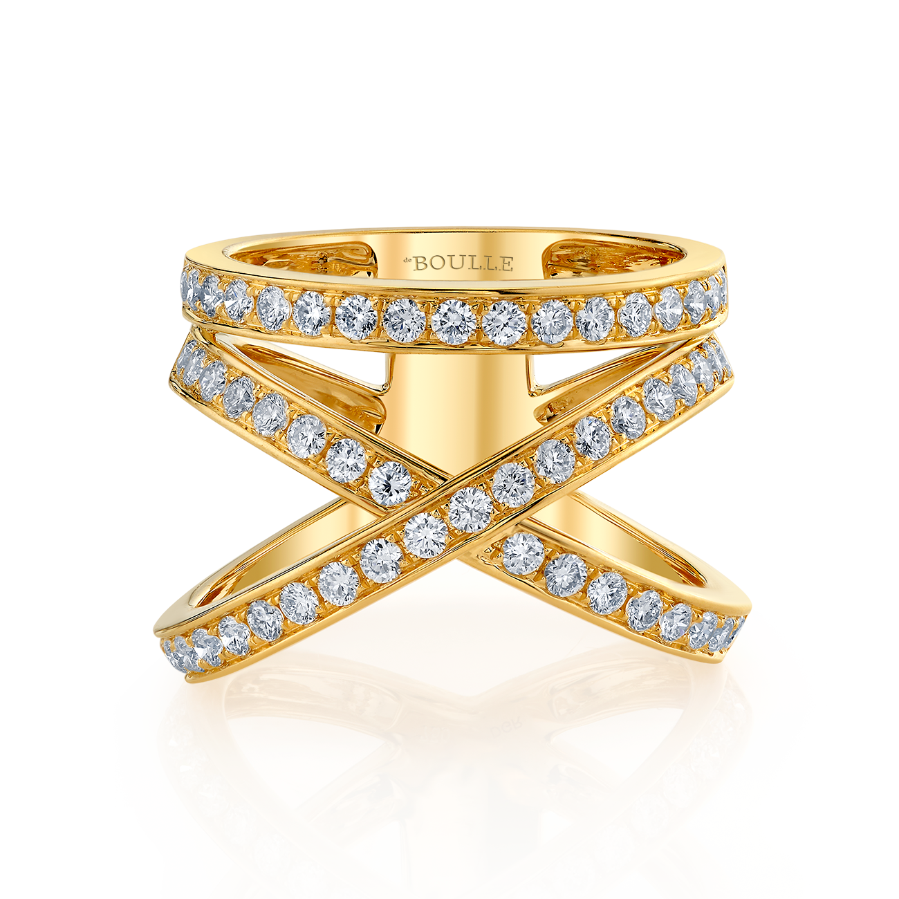 deBoulle Collection X Ring in Yellow Gold