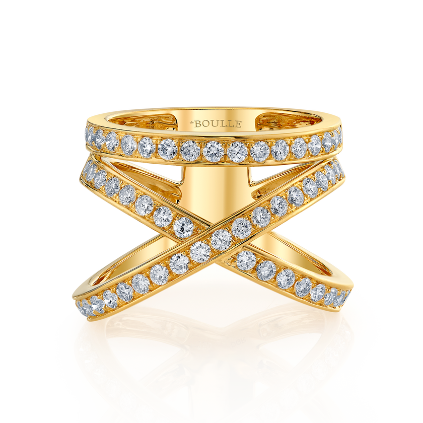deBoulle Collection X Ring in Yellow Gold