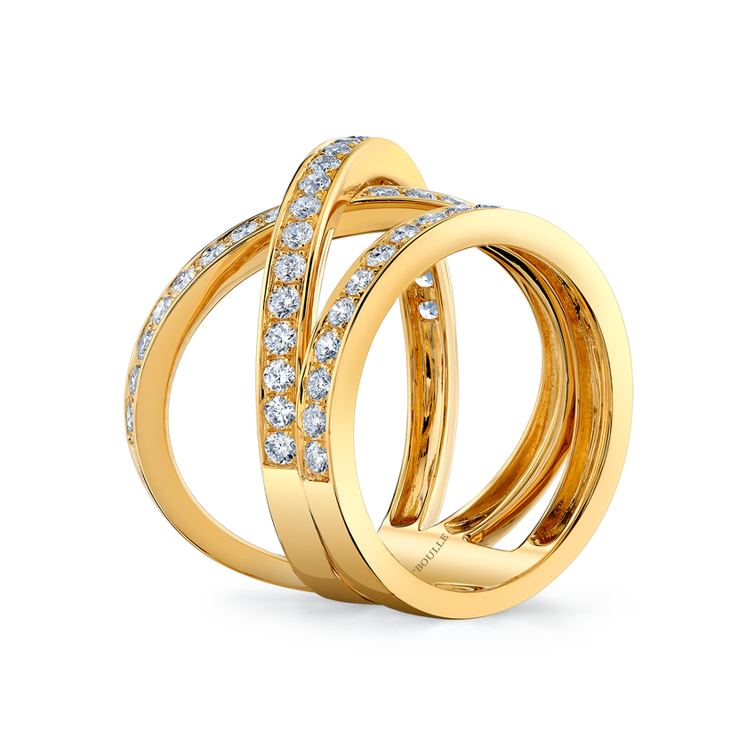 deBoulle Collection X Ring in Yellow Gold
