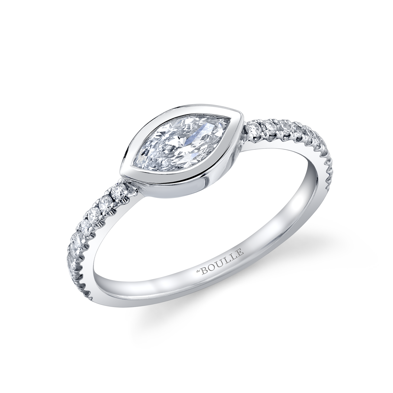 deBoulle Collection Posh Stackable Ring with Marquise Center