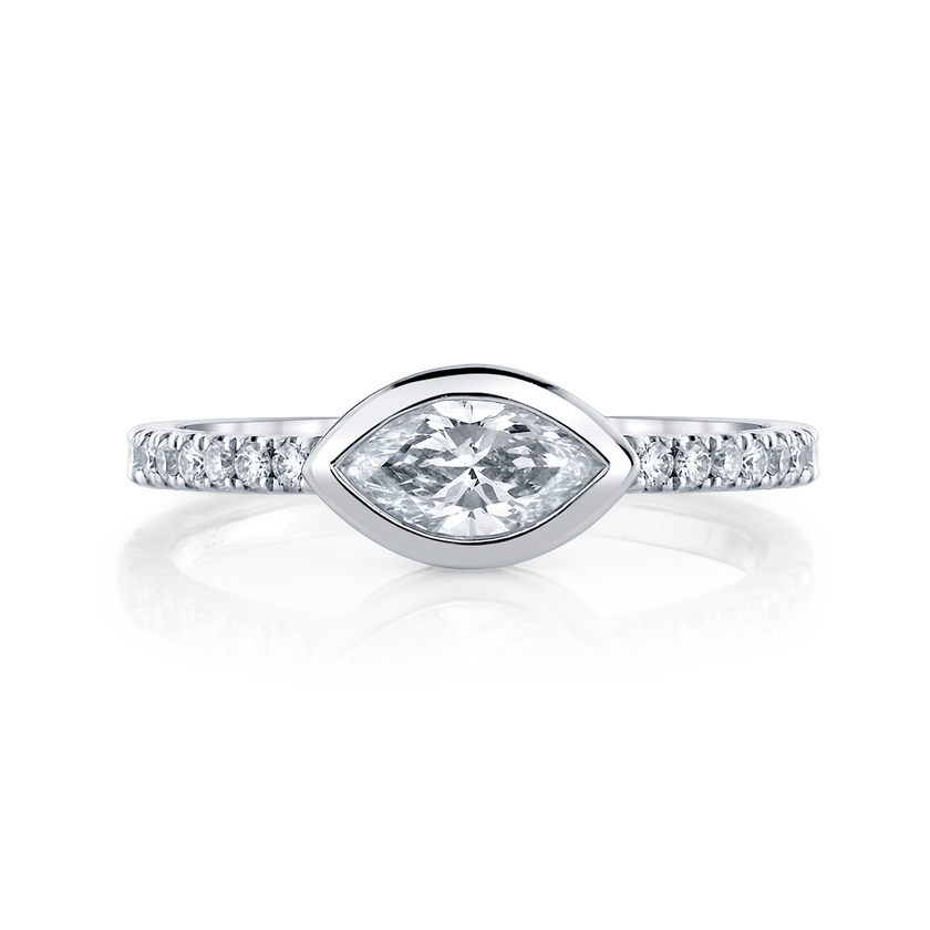 deBoulle Collection Posh Stackable Ring with Marquise Center