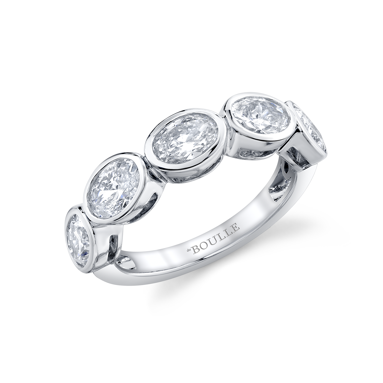 deBoulle Collection Classic Five Diamond Oval Ring