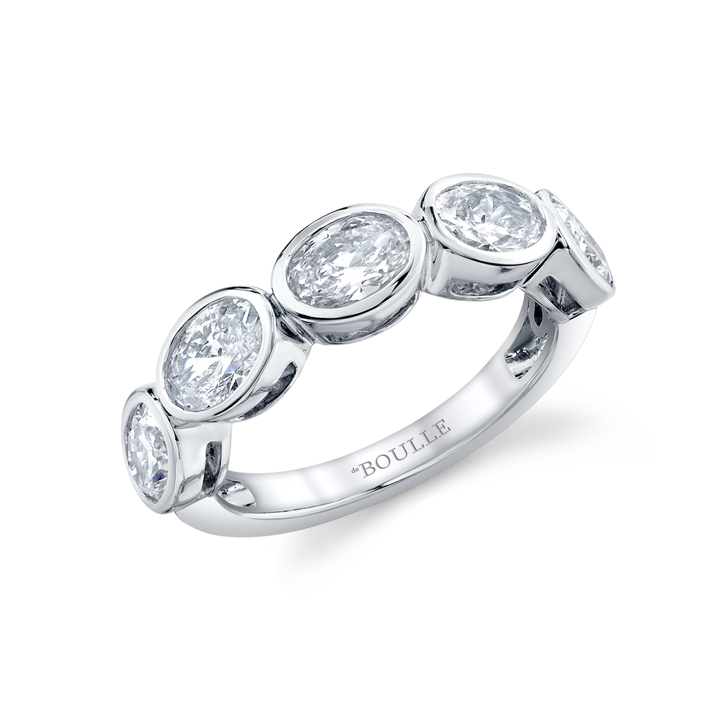deBoulle Collection Classic Five Diamond Oval Ring