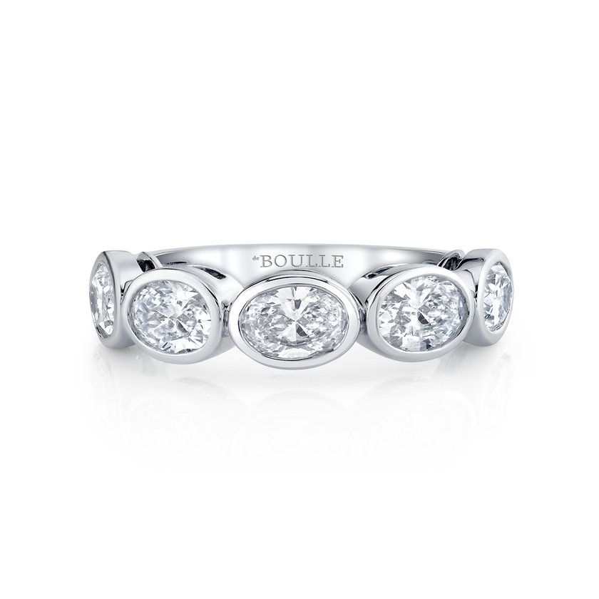 deBoulle Collection Classic Five Diamond Oval Ring