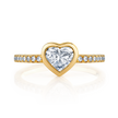 deBoulle Collection Posh Stackable Ring with Diamond Heart Center