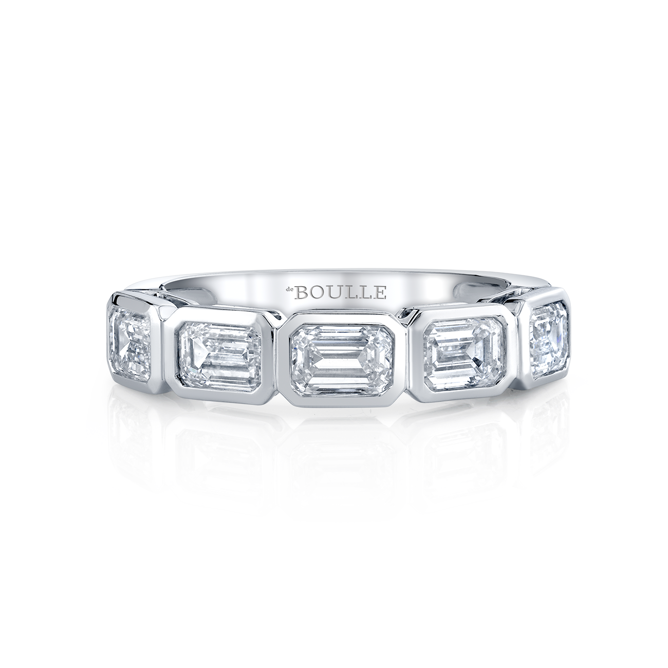 deBoulle Collection Emerald-cut Diamond Band in White Gold